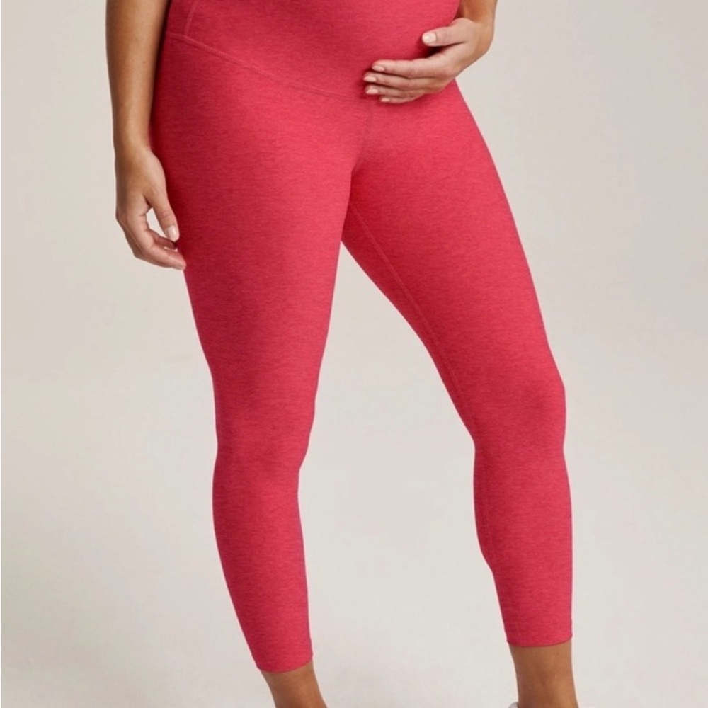 Beyond the Bump Heathered Coral Maternity Top & Leggings Set